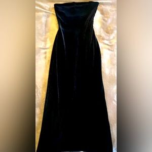 Vintage velvet long evening dress